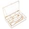 Home Details Large Gold Vintage 4 Compartment Glass Keepsake Box